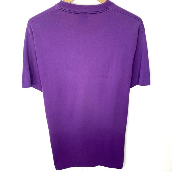 Vintage 80’s BVD Purple Single Stitch Selvedge Pocket T Shirt Made In USA Medium - Picture 5 of 7